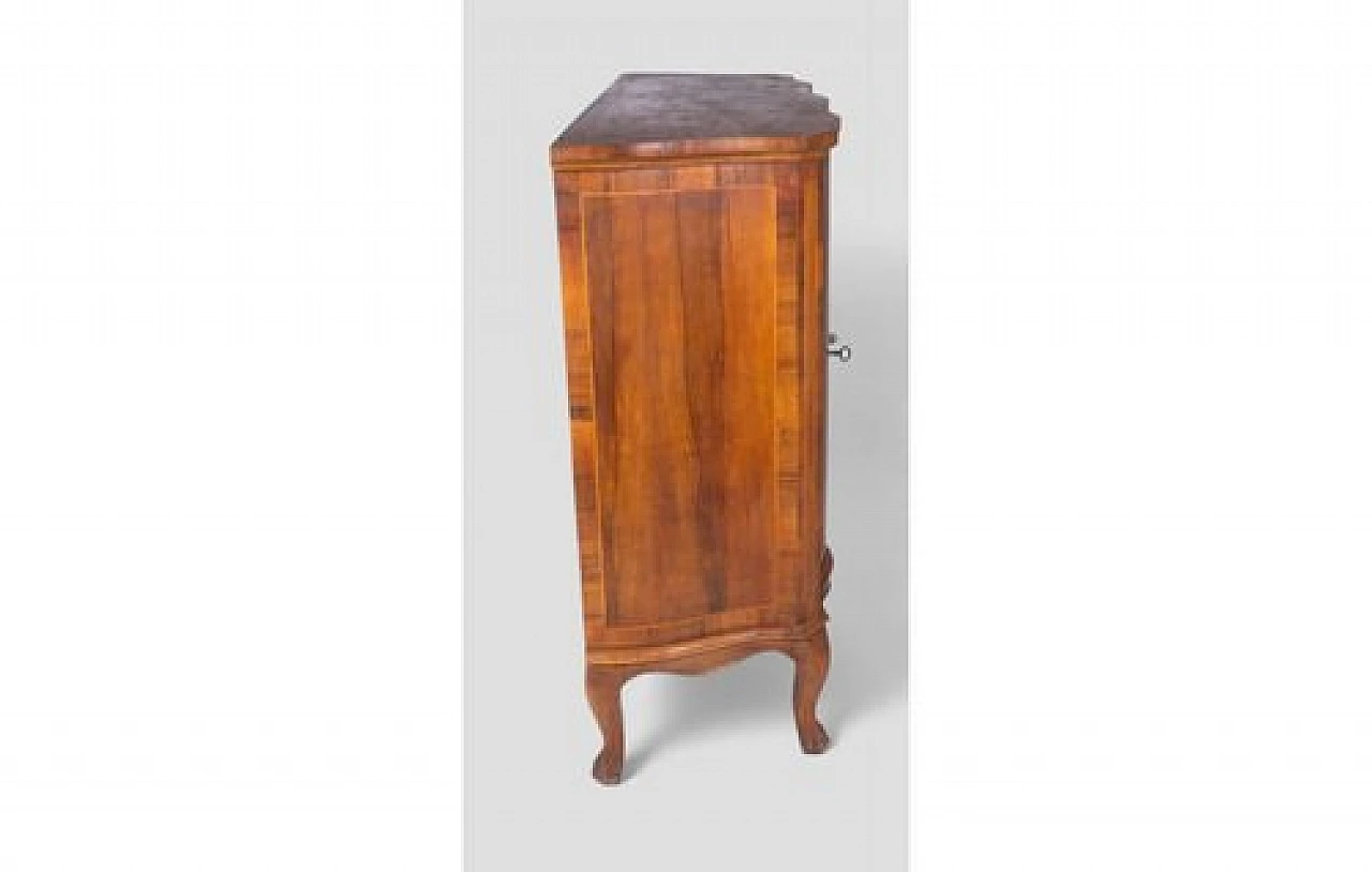 Wooden sideboard with arched legs & four lockable doors, 2000s 5