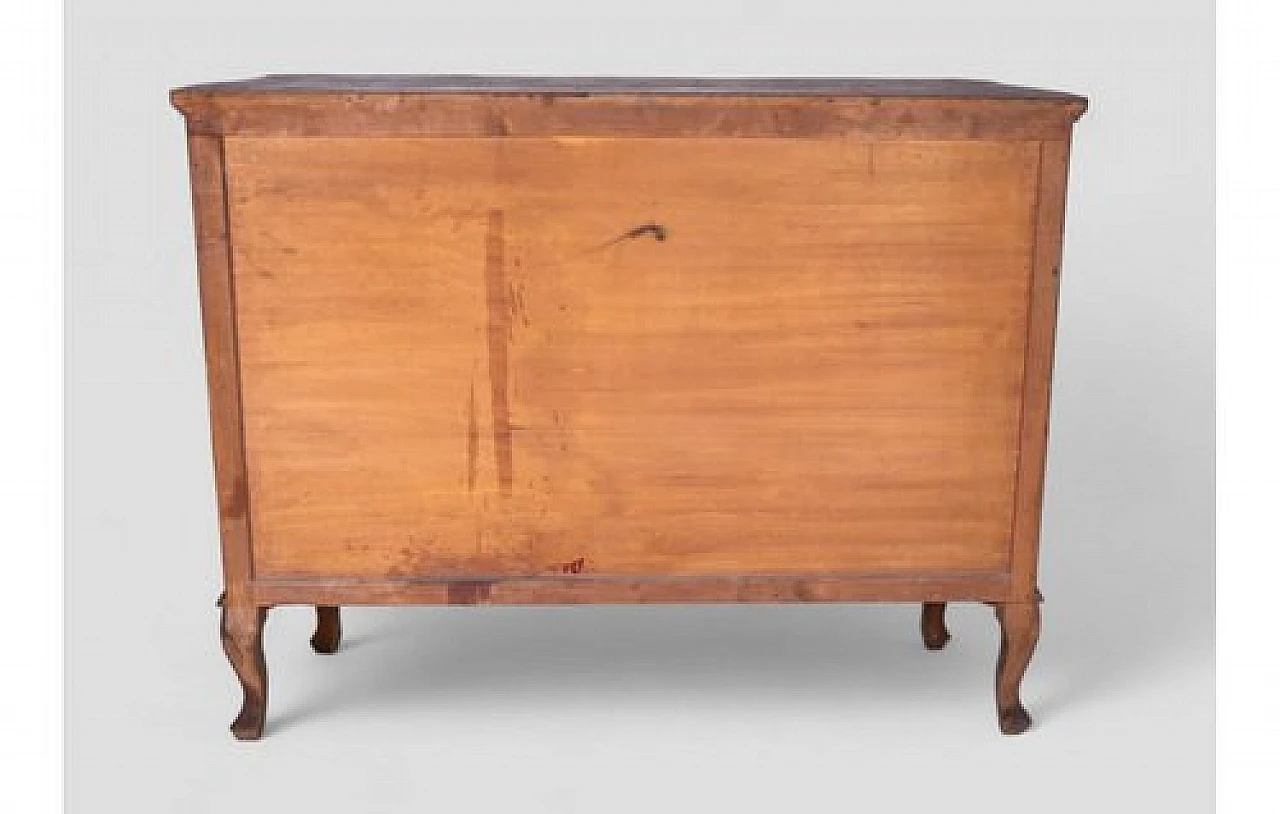 Wooden sideboard with arched legs & four lockable doors, 2000s 7