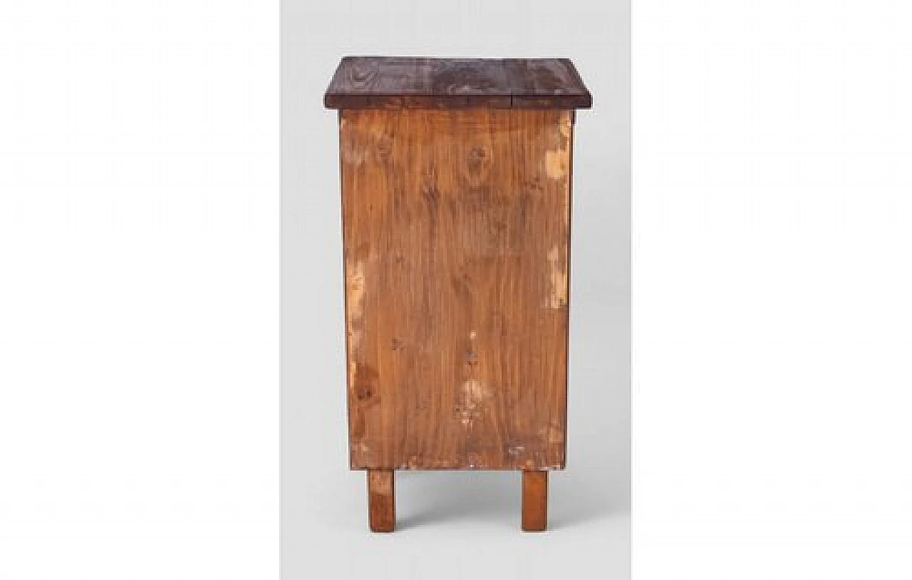 Rustic style bedside table in solid wood with drawer, 2000s 6