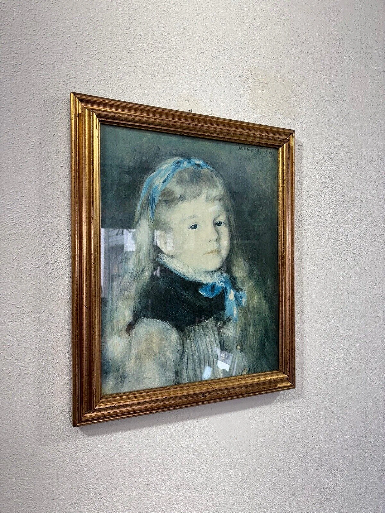 Young girl, print on paper, reproduction of Renoir 1