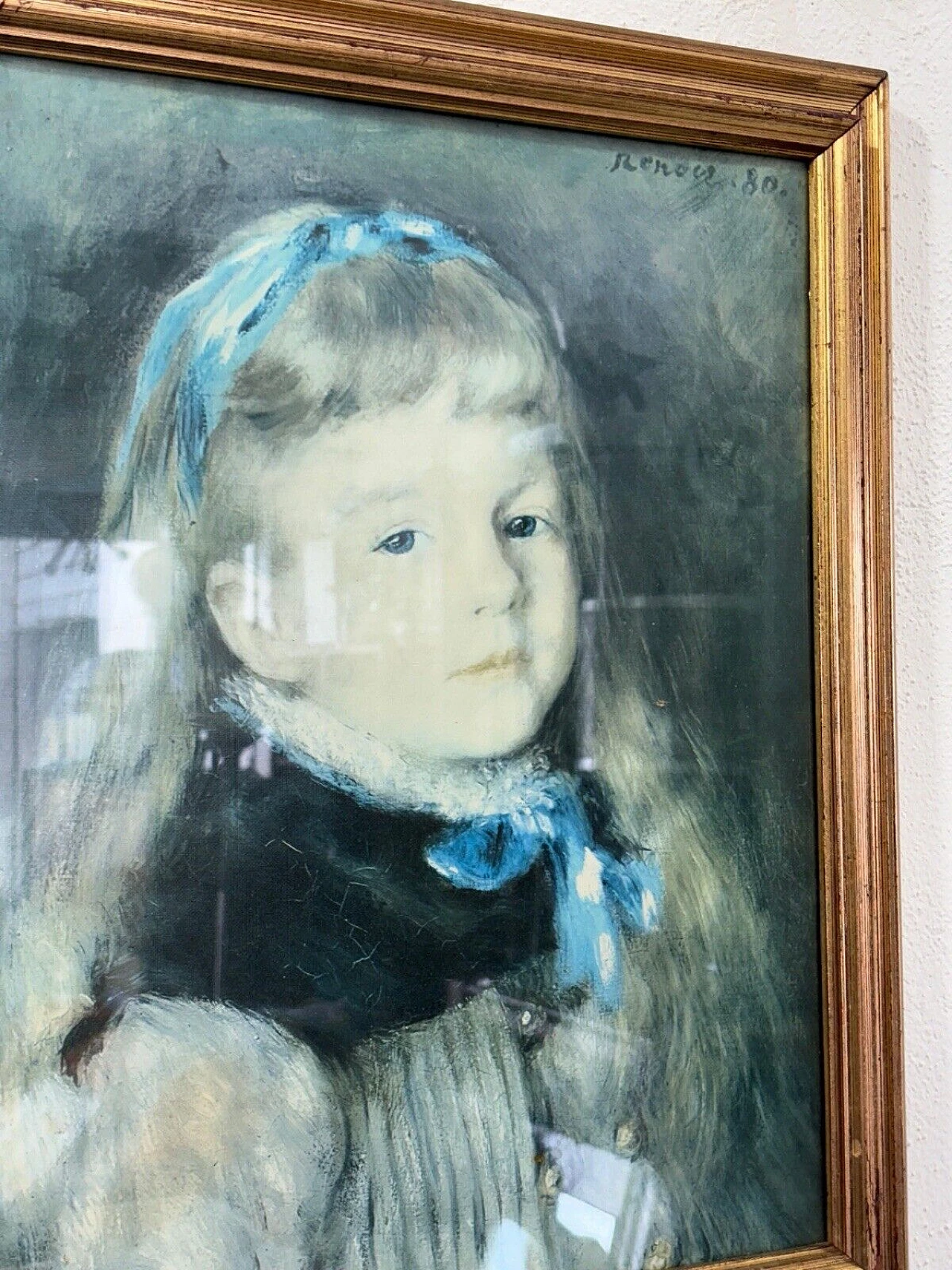 Young girl, print on paper, reproduction of Renoir 2