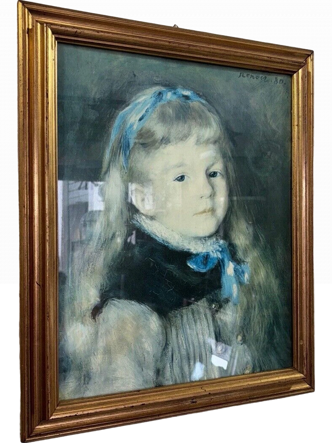 Young girl, print on paper, reproduction of Renoir 4