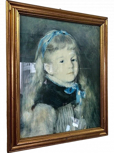 Young girl, print on paper, reproduction of Renoir