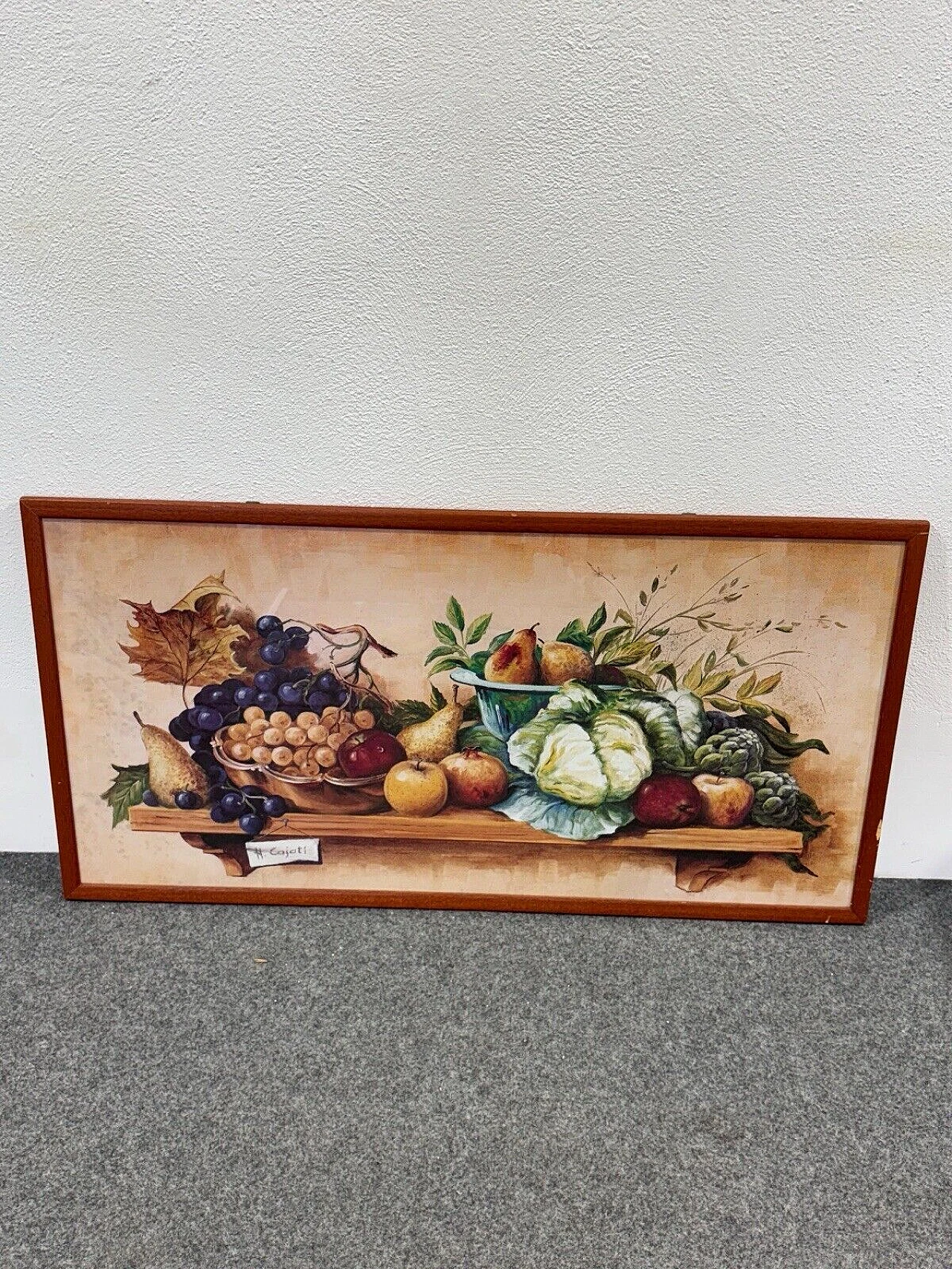 N. Cajati, Shelf with vegetables, mixed media 1