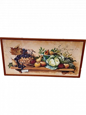 N. Cajati, Shelf with vegetables, mixed media