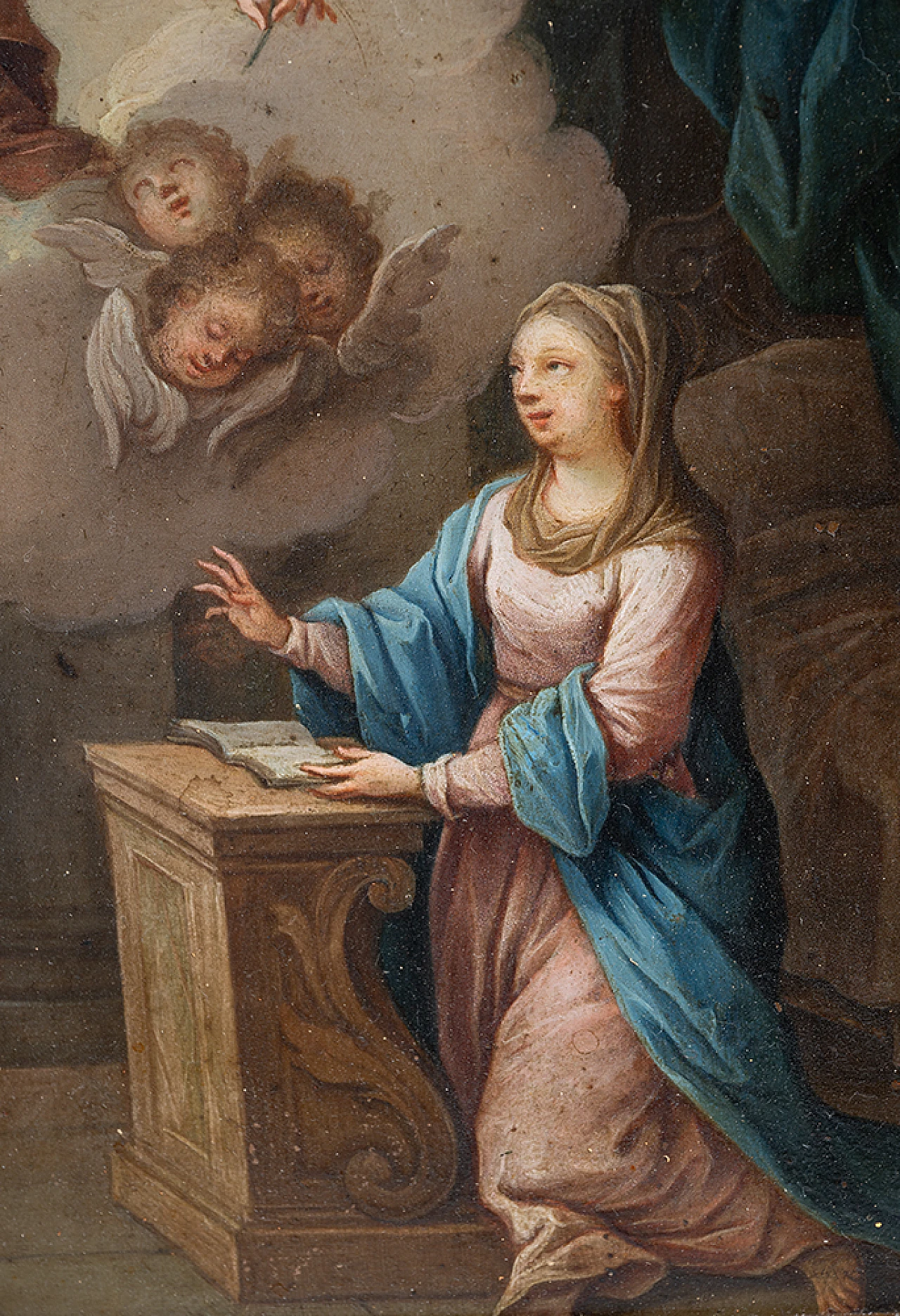 Annunciation, oil on bronze, 19th century 3