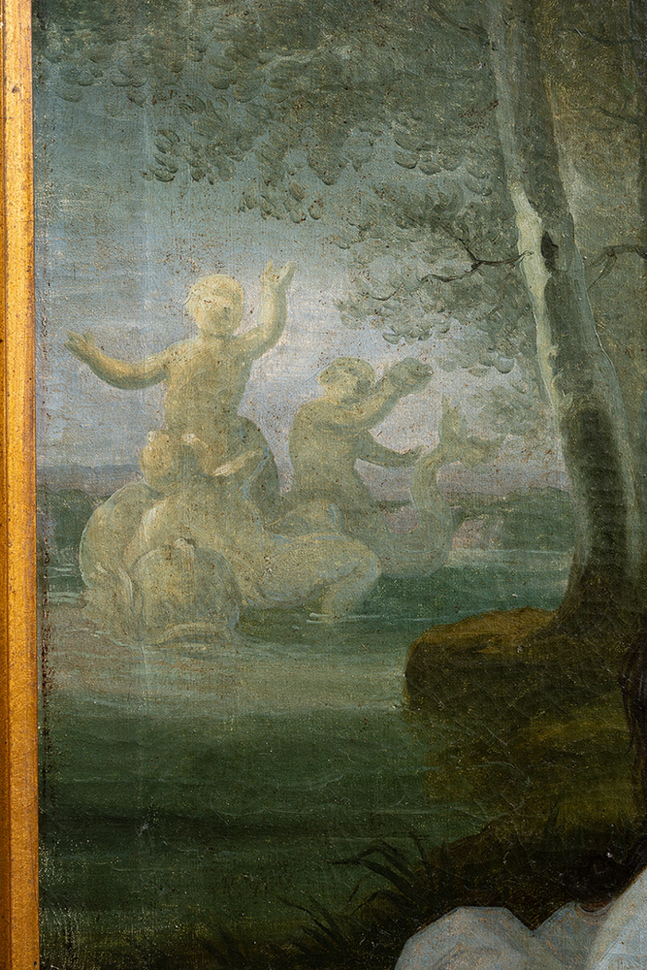 Pair of oil paintings on canvas with nymphs, early 19th century 4