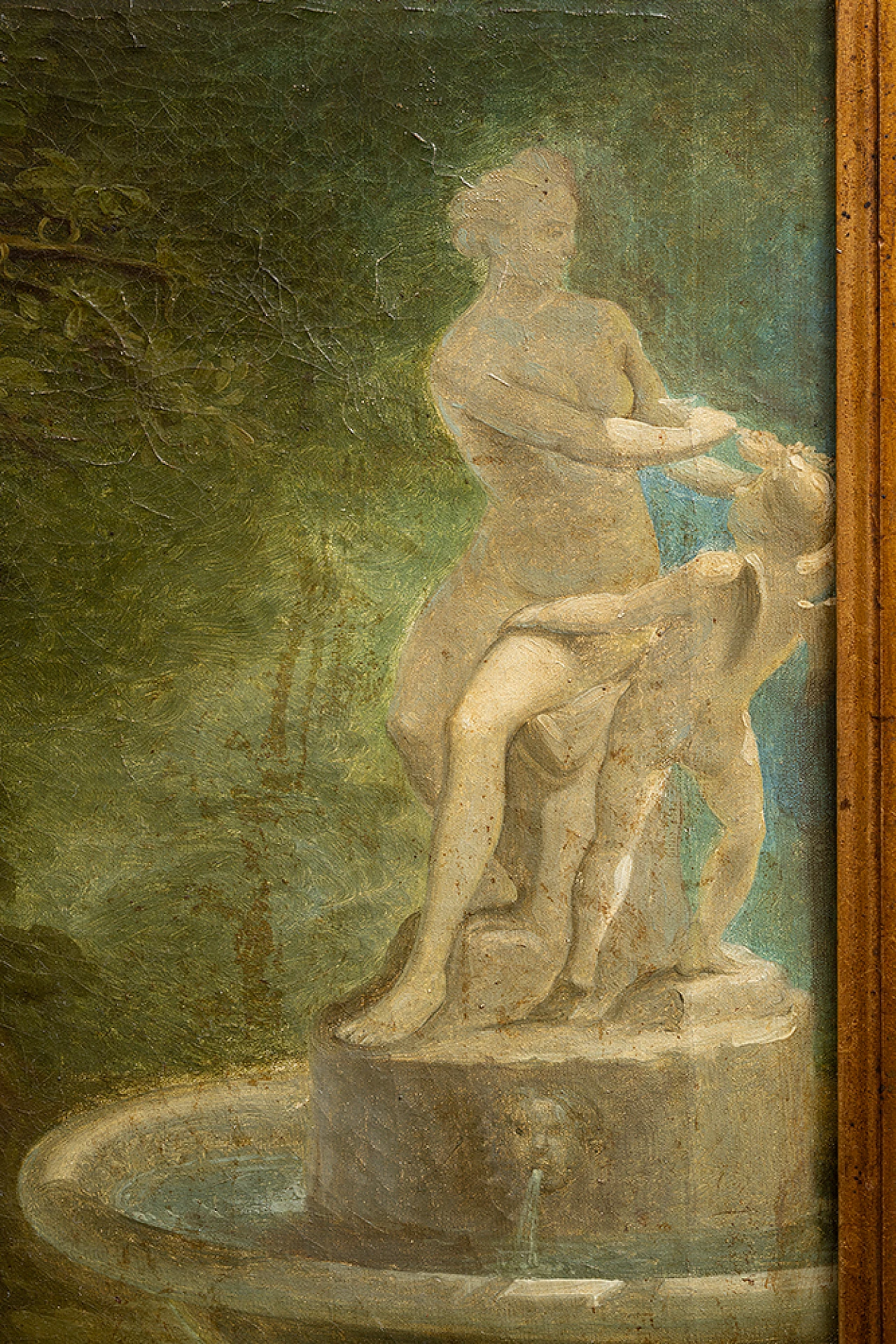 Pair of oil paintings on canvas with nymphs, early 19th century 8