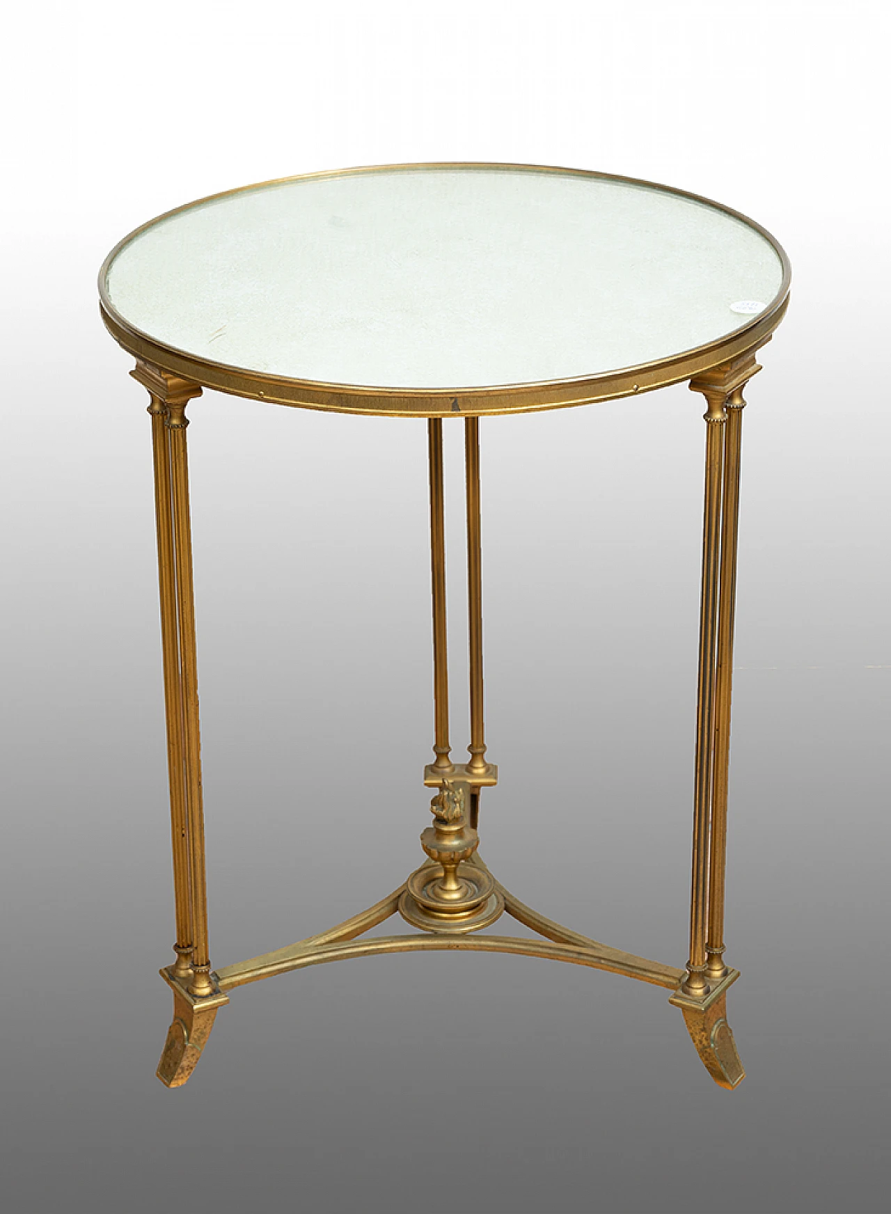 Napoleon III gilt bronze coffee table with mirrored top, 19th century 1