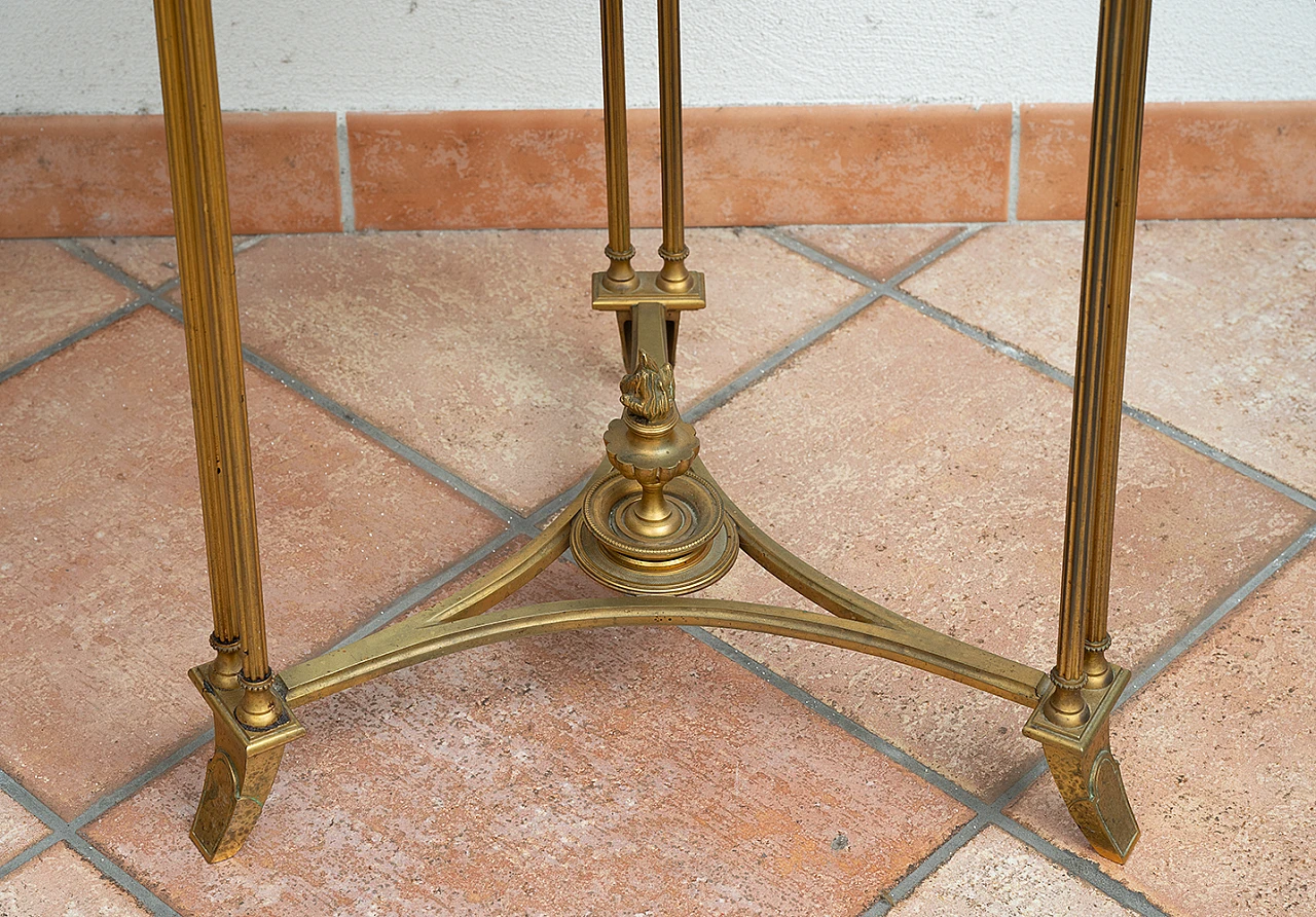 Napoleon III gilt bronze coffee table with mirrored top, 19th century 2