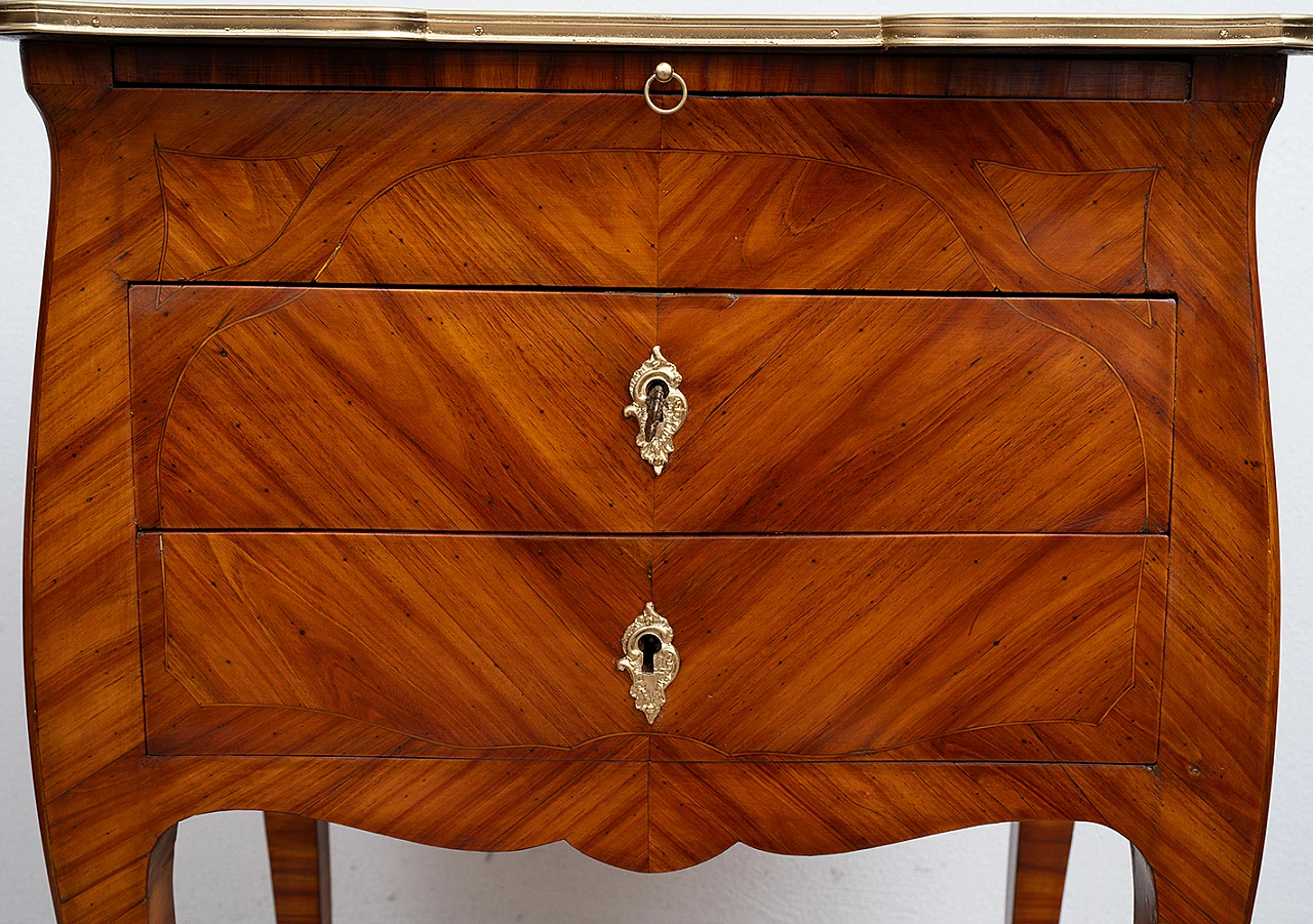 Napoleon III exotic wood and bronze bedside table, late 19th century 5