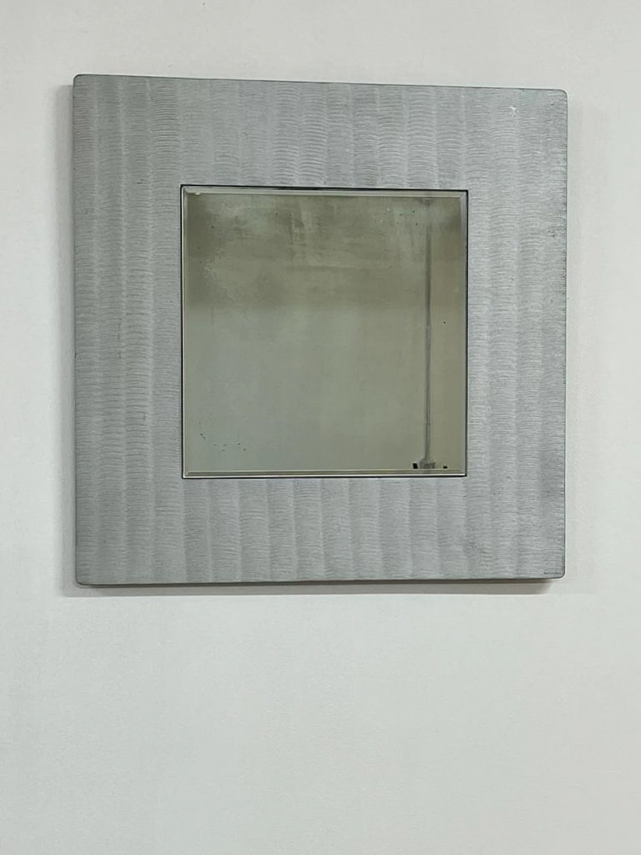 Mirror with alluminum frame by Lorenzo Burchiellaro, 1970s 1