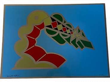 R. Volpini, Dreamlike element, silkscreen print on plastic, 1970s