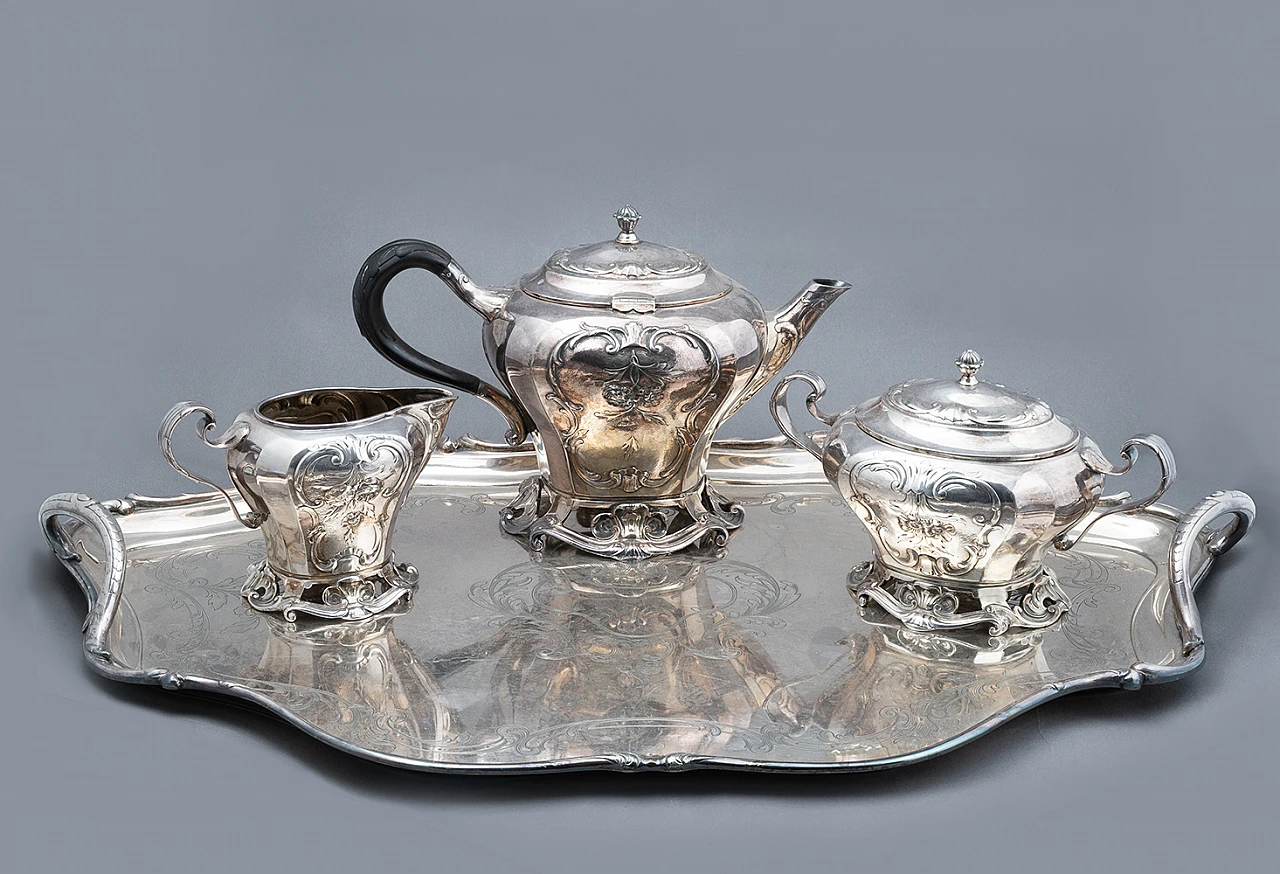 Edwardian Sheffield tea/coffee service, late 19th century 1