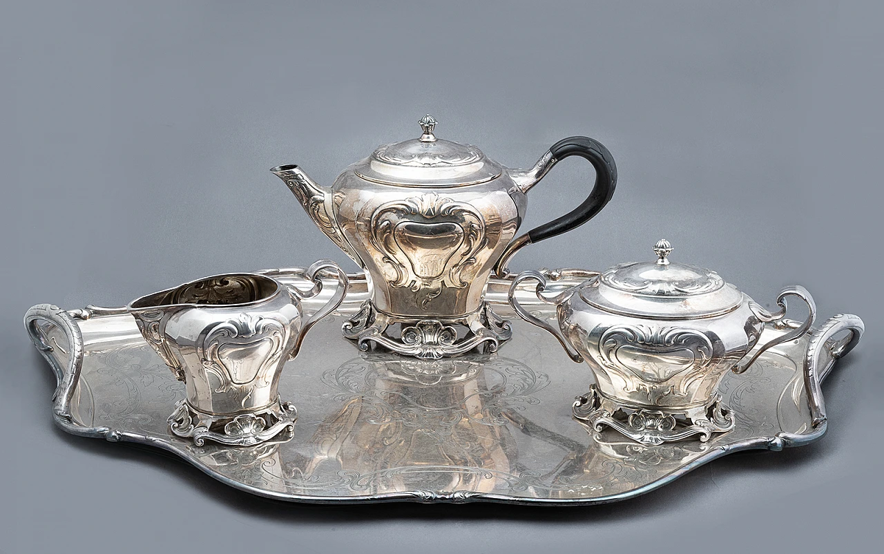 Edwardian Sheffield tea/coffee service, late 19th century 2