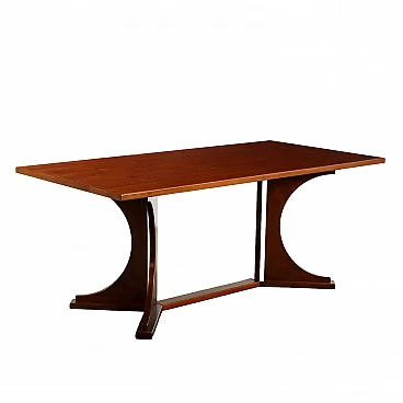 Walnut veneered table attributed to Franco Albini, 1960s