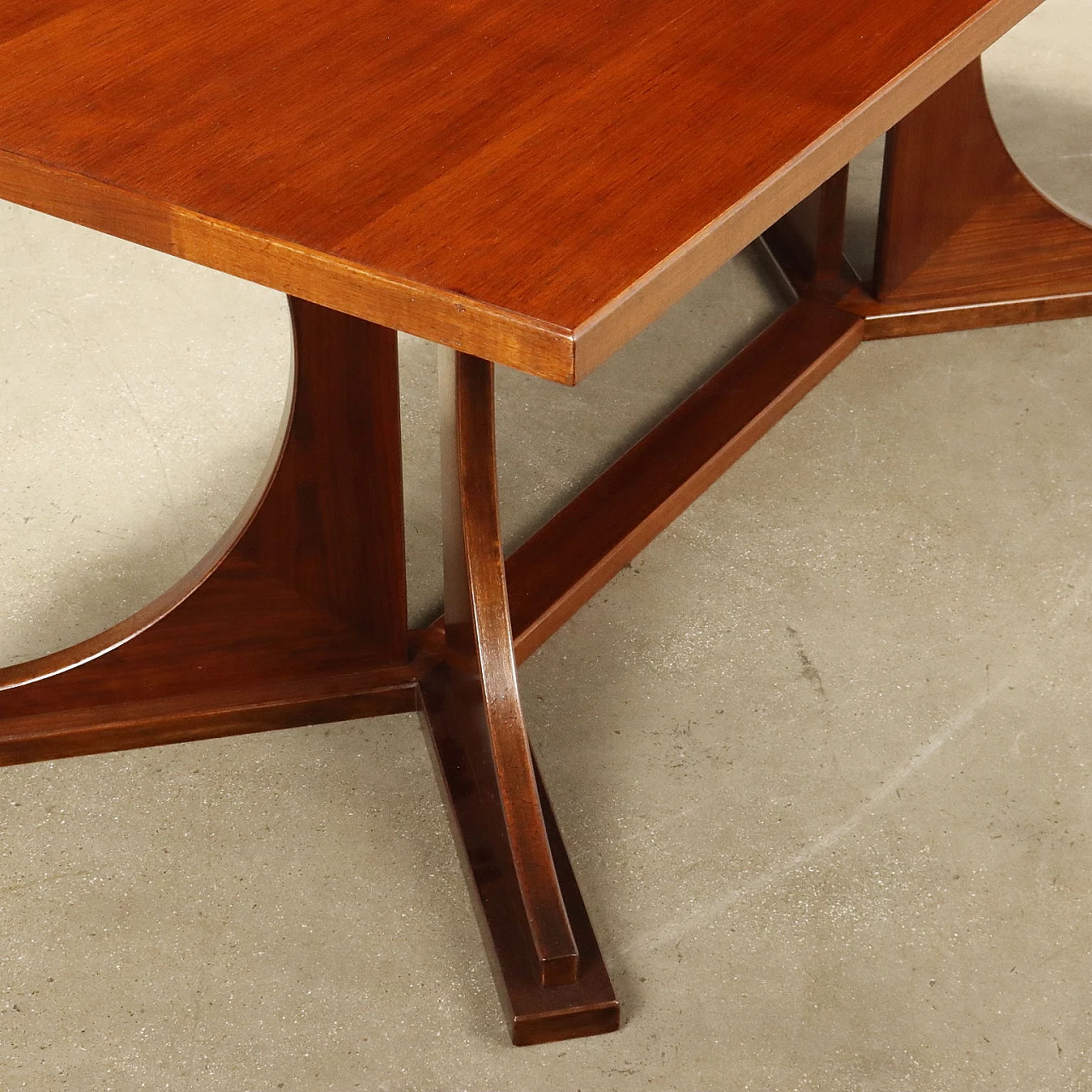 Walnut veneered table attributed to Franco Albini, 1960s 4