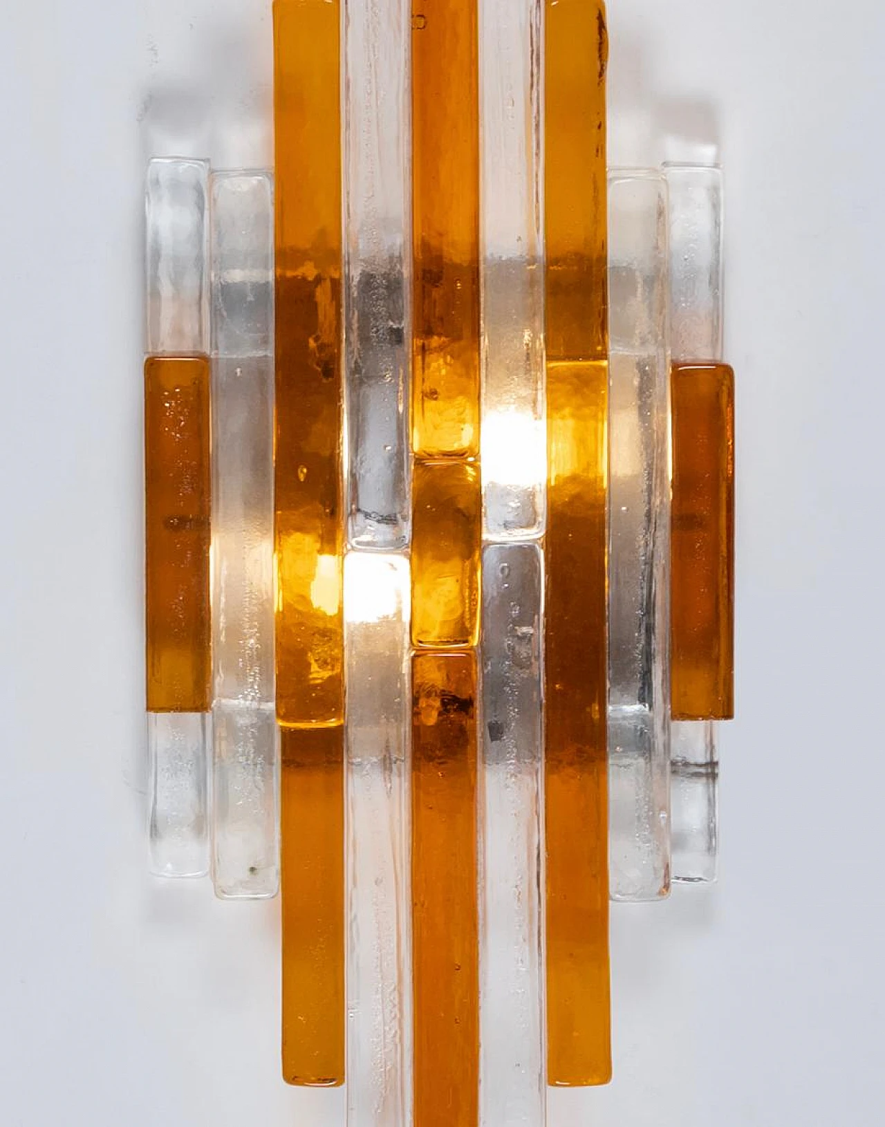 Linea glass wall sconce by Albano Poli for Poliarte, 1970s 4