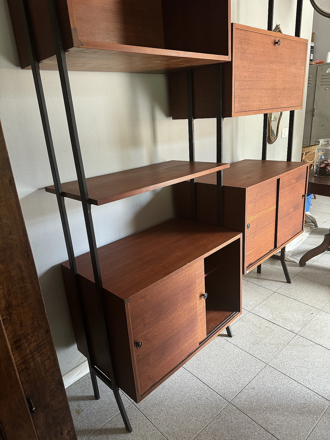 Teak modular bookcase, 1970s 9