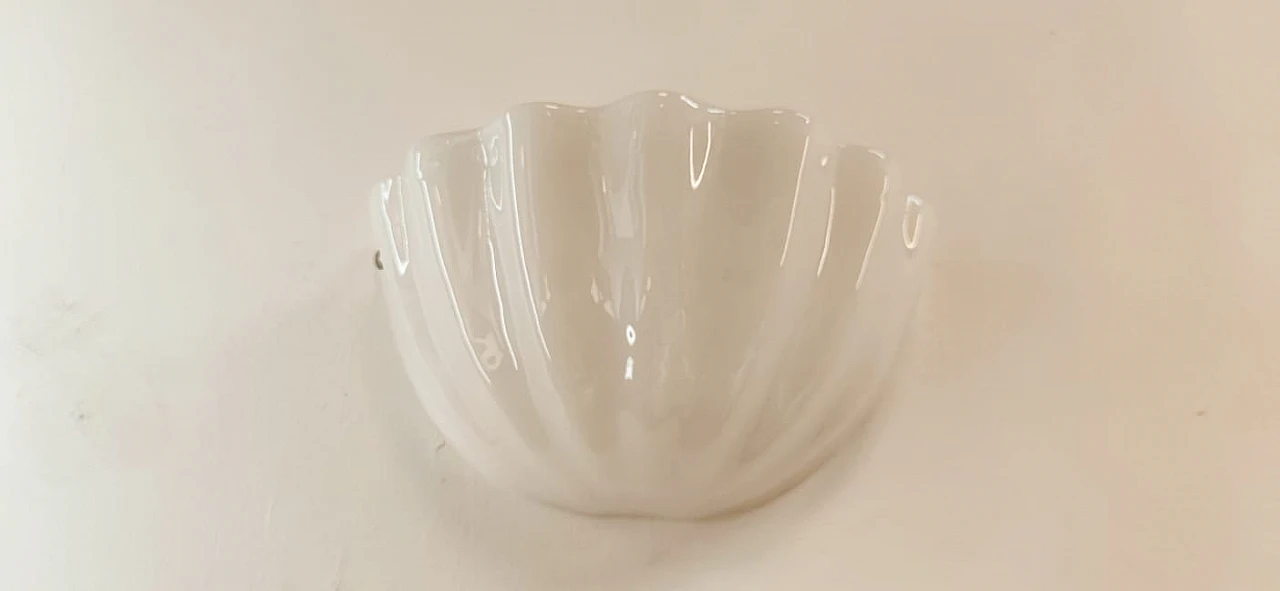 White Murano glass wall light, 1970s 6