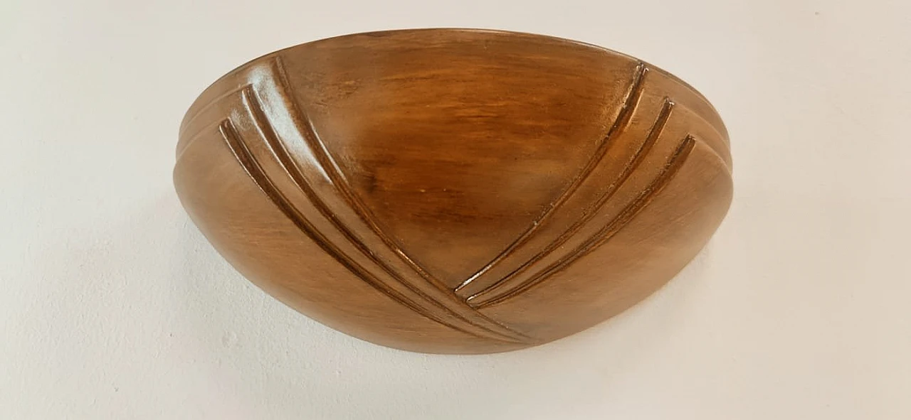 Wall light in brown ceramic, 1980s 3