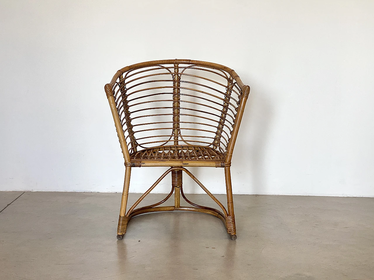 Pair of bamboo armchairs, 1970s 7