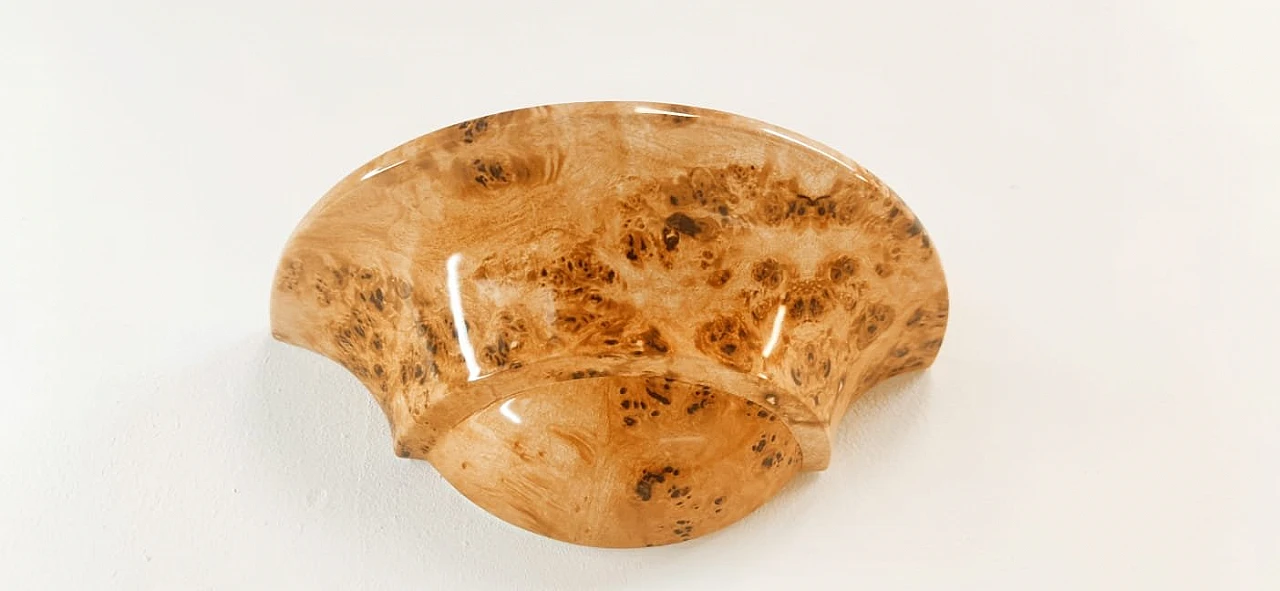 Wall light in brown ceramic with marbled effect, 1970s 6