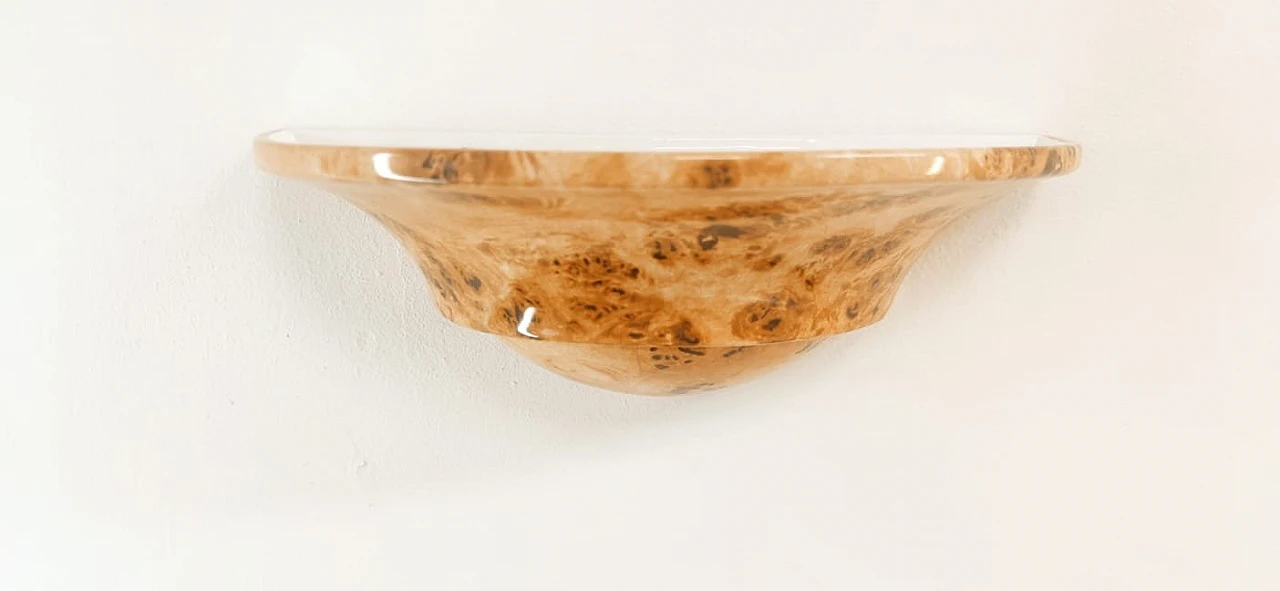 Wall light in brown ceramic with marbled effect, 1970s 7