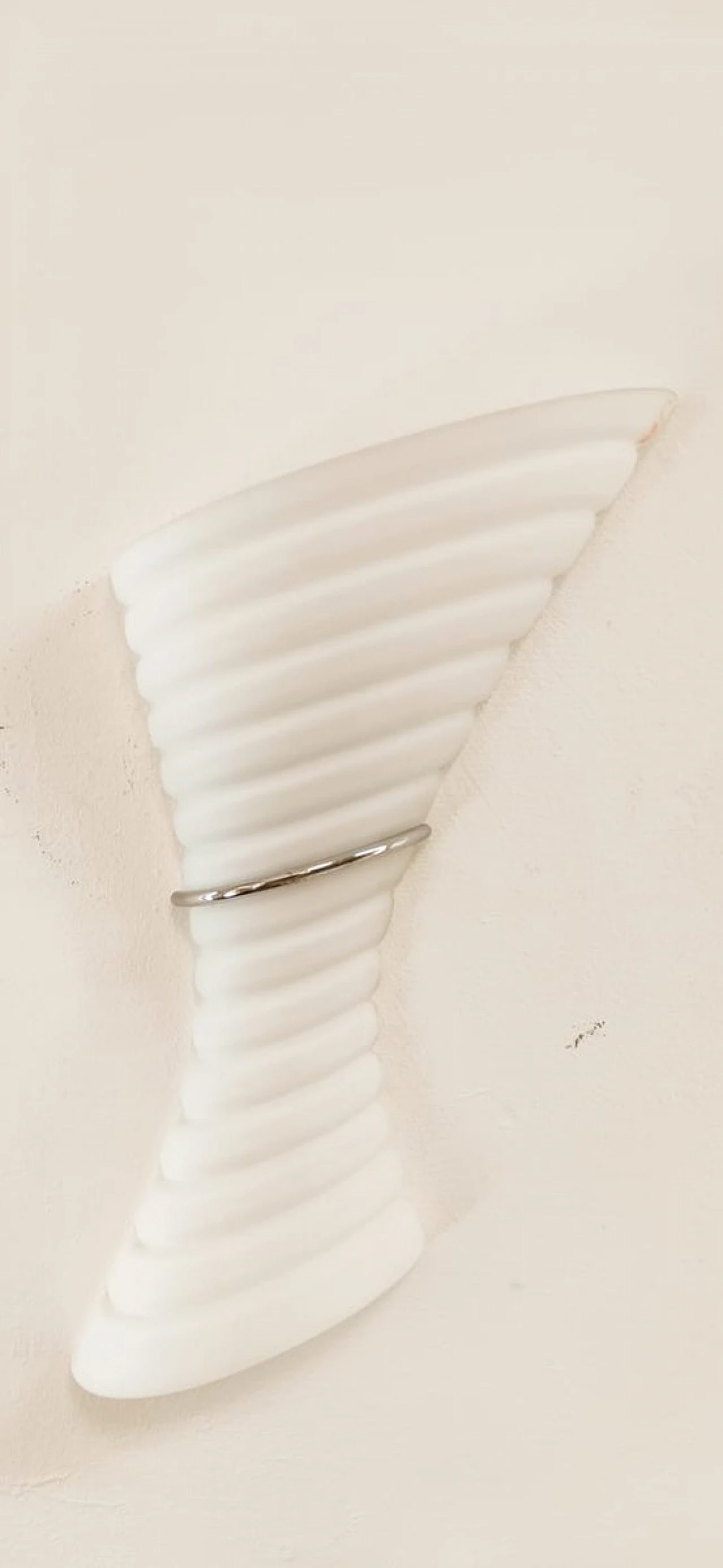 Twister wall light in white Murano glass by Vistosi, 1980s 2