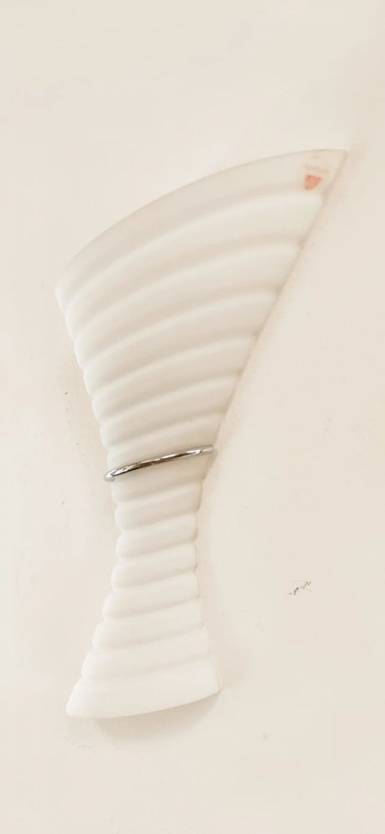 Twister wall light in white Murano glass by Vistosi, 1980s 3