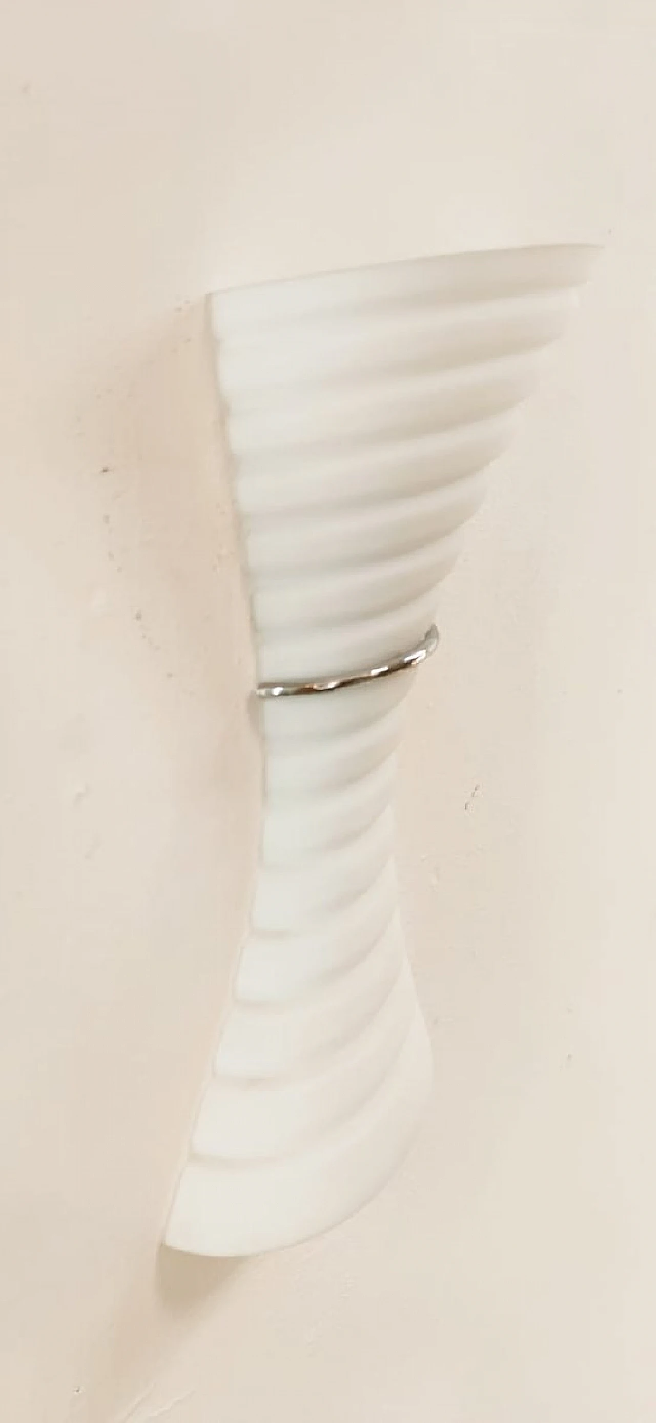 Twister wall light in white Murano glass by Vistosi, 1980s 4