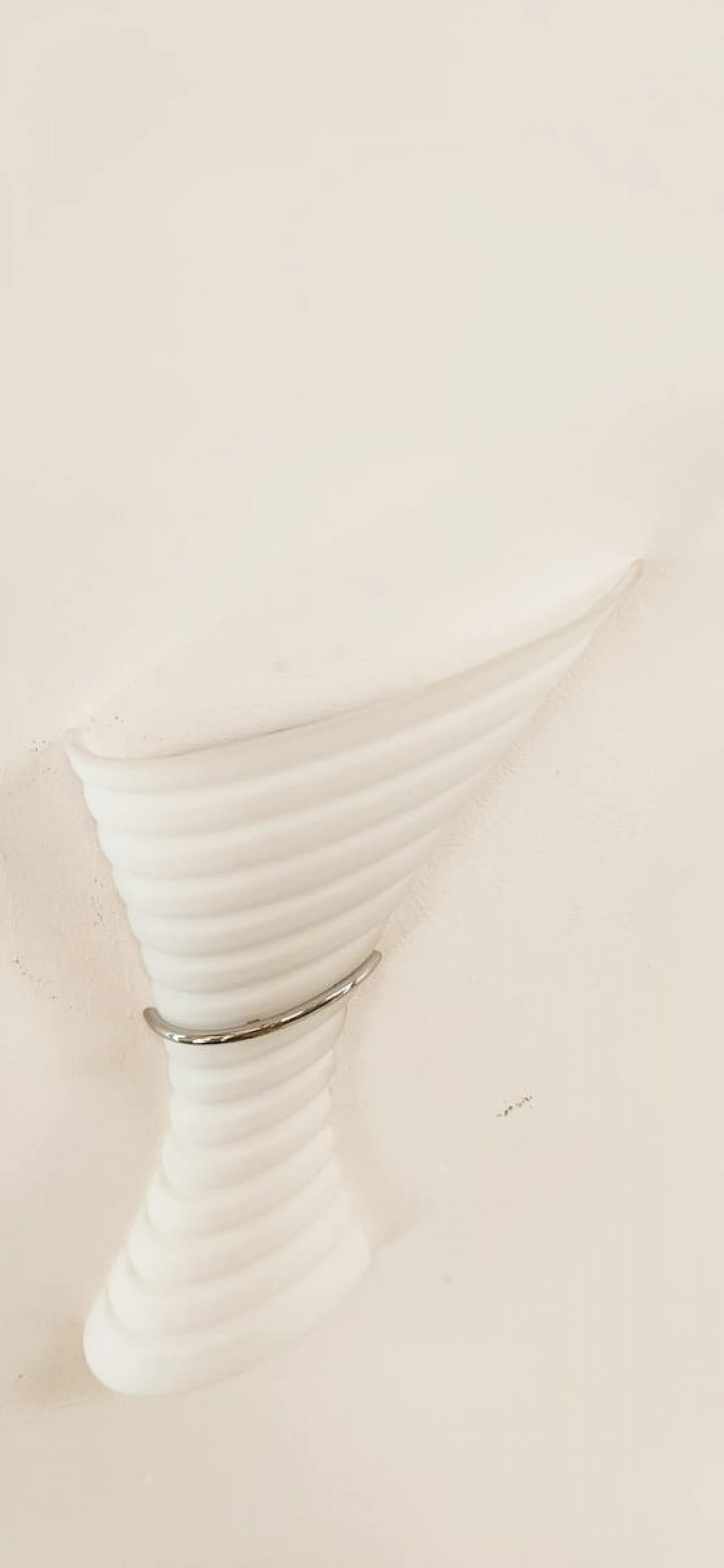 Twister wall light in white Murano glass by Vistosi, 1980s 5