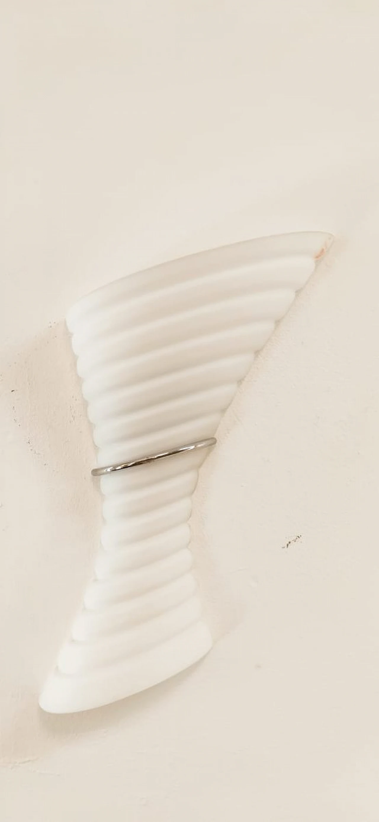 Twister wall light in white Murano glass by Vistosi, 1980s 6