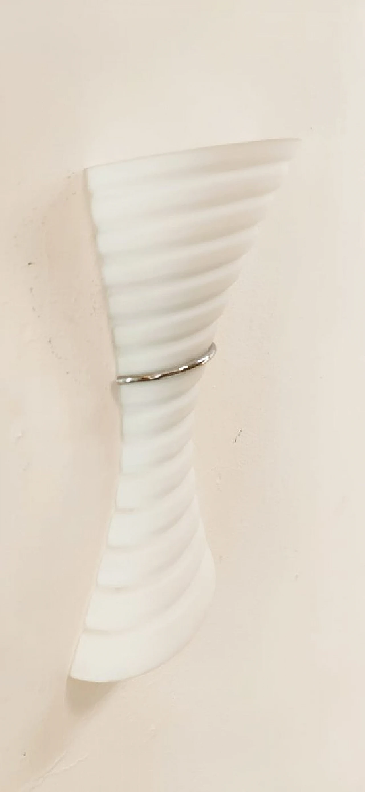 Twister wall light in white Murano glass by Vistosi, 1980s 7