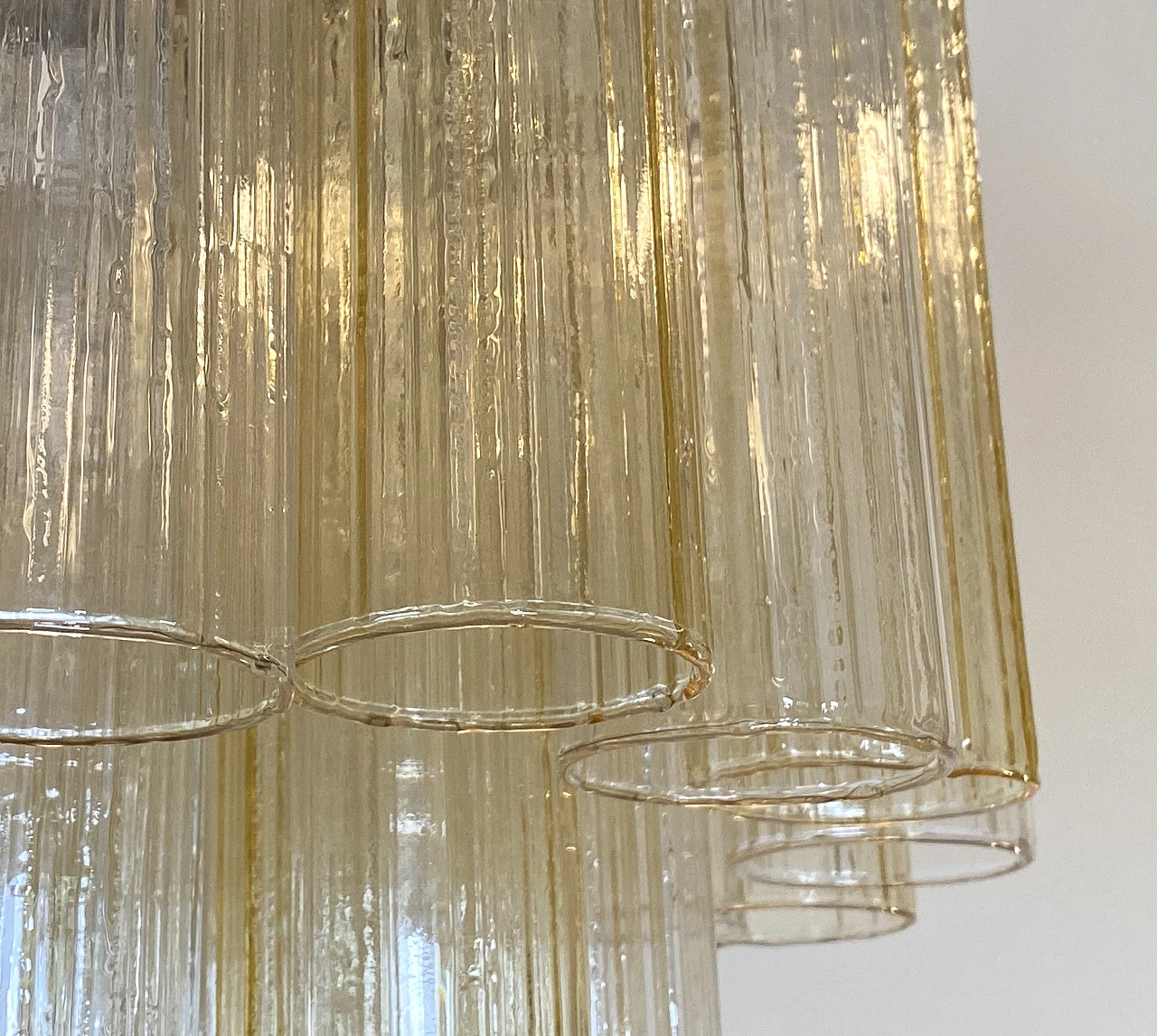 Murano glass and steel chandelier, 1970s 8