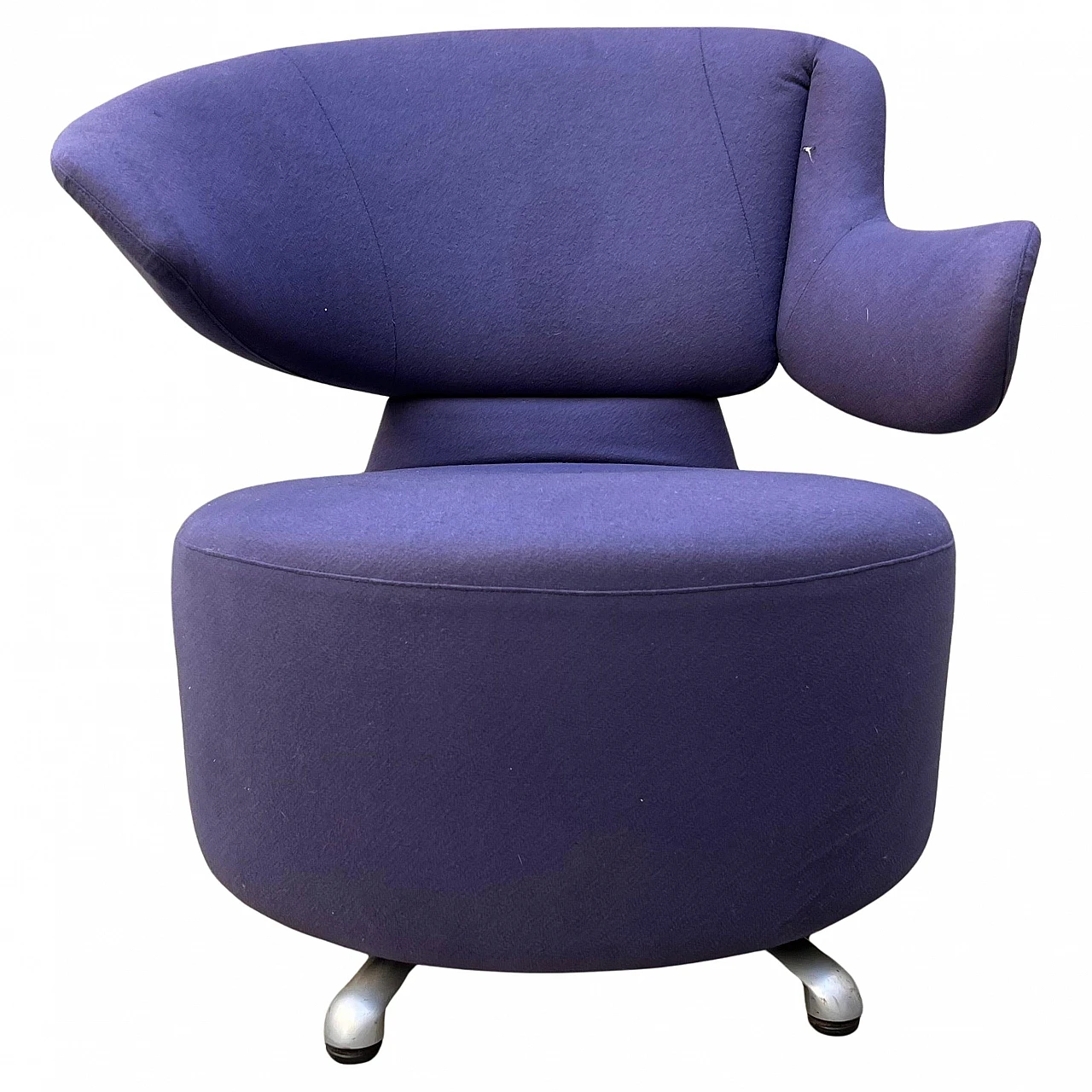 Blue armchair Canta by Toshiyuki Kita for Cassina, 2000s 1