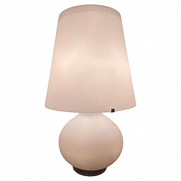 Table lamp 1853 in satin glass by Max Ingrand for Fontana Arte, 1960s