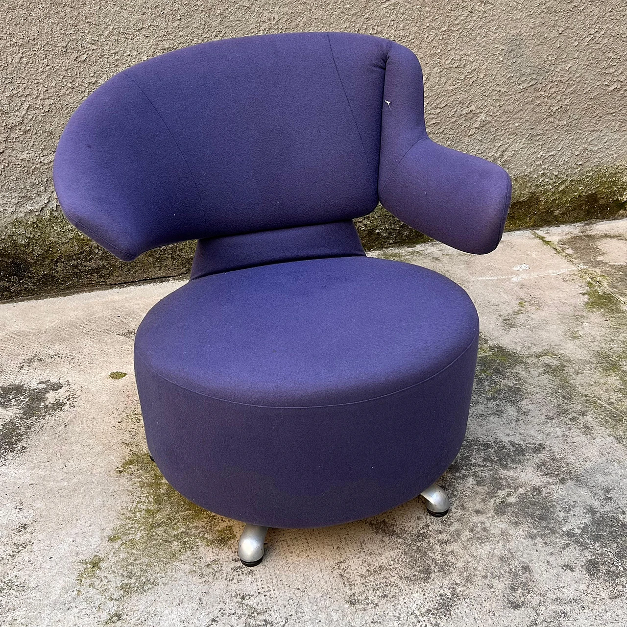 Blue armchair Canta by Toshiyuki Kita for Cassina, 2000s 2