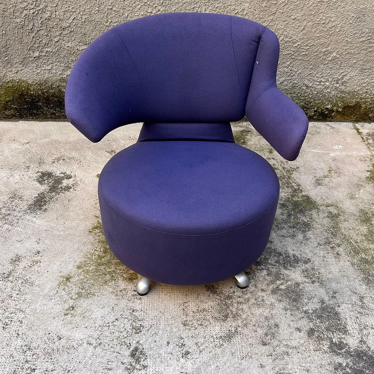 Blue armchair Canta by Toshiyuki Kita for Cassina, 2000s 3