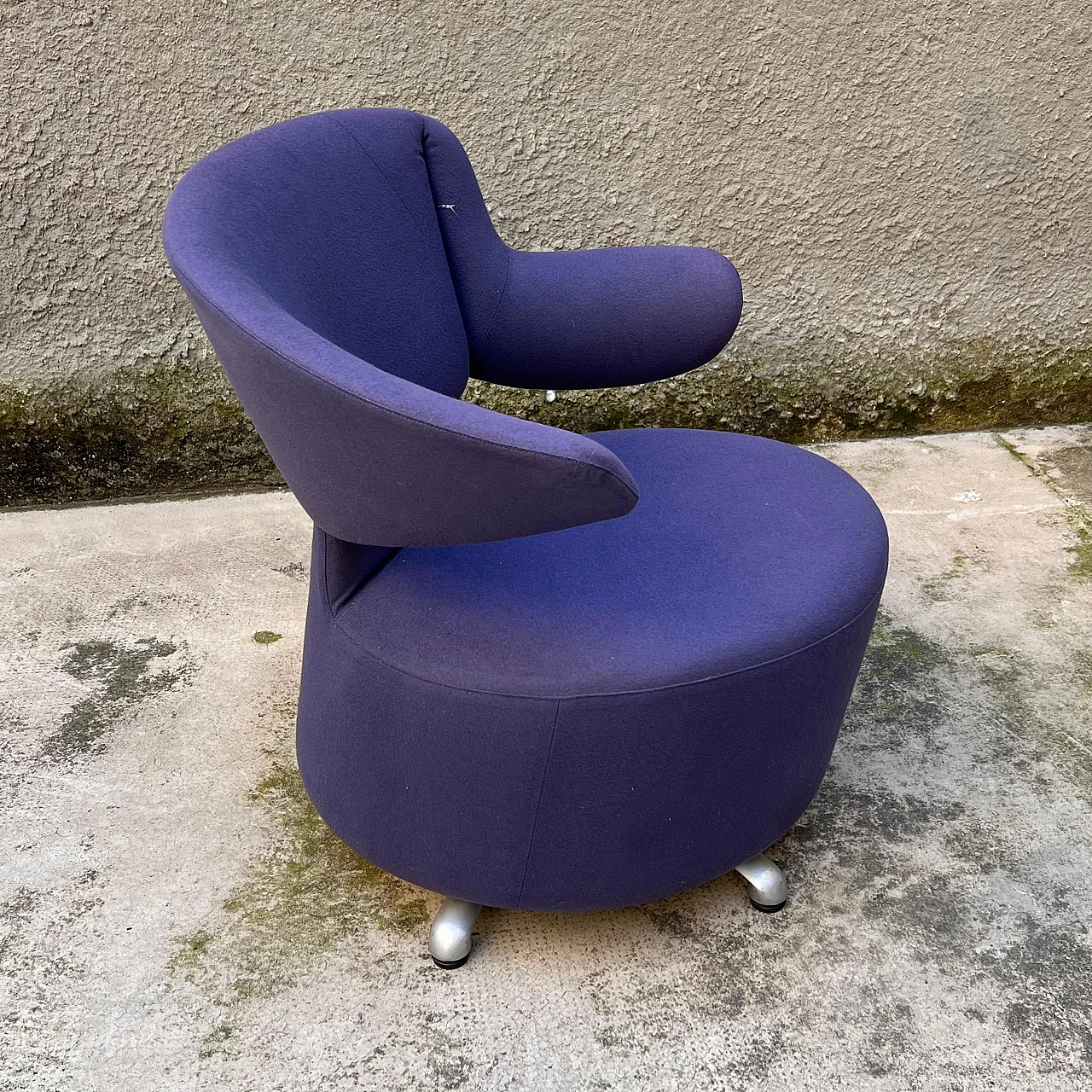 Blue armchair Canta by Toshiyuki Kita for Cassina, 2000s 4