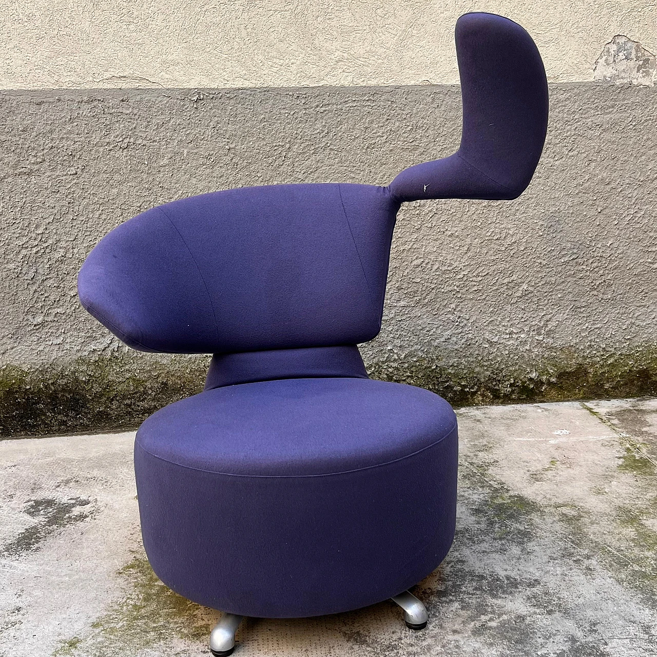 Blue armchair Canta by Toshiyuki Kita for Cassina, 2000s 6