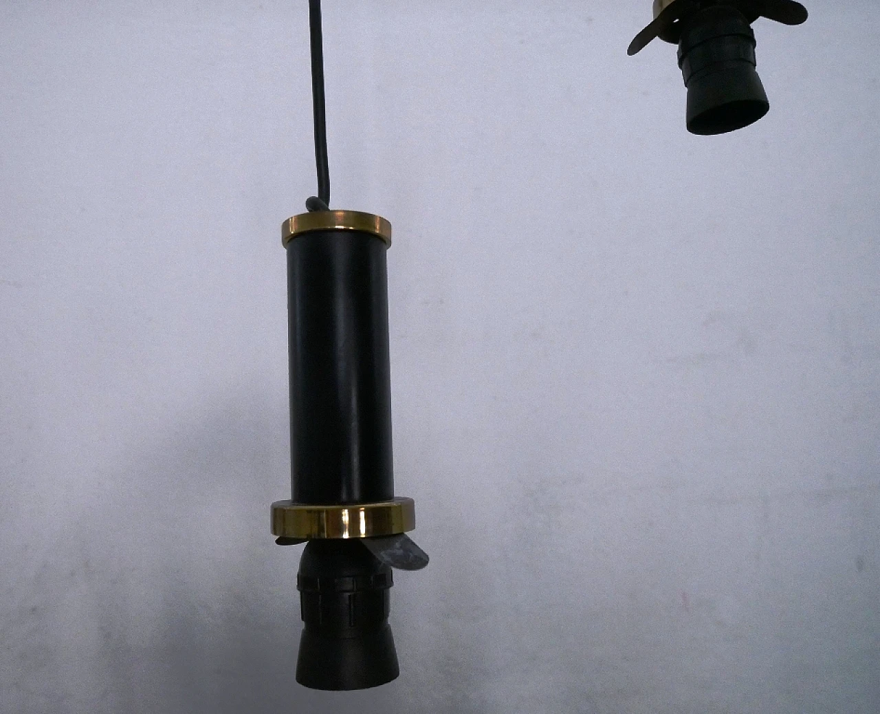 Three-light pendant chandelier, 1970s 9