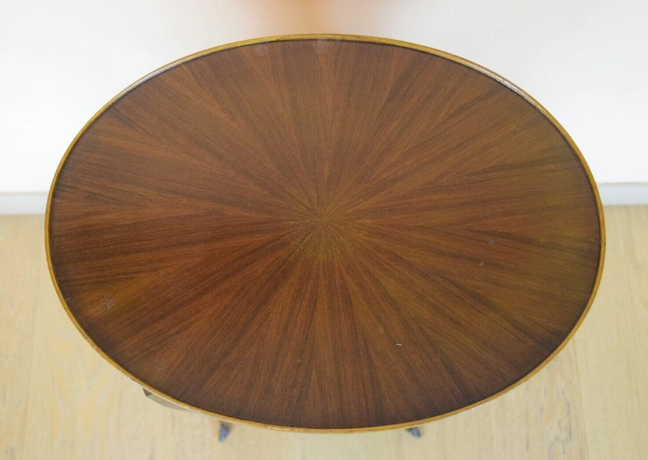 Biedermeier style oak coffee table, early 20th century 10