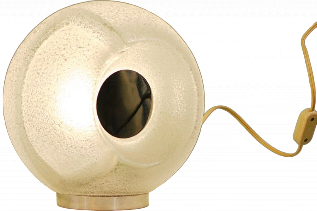 Circular table lamp in Murano glass with mirror, 1960s 5