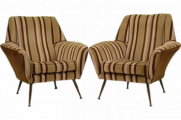 Pair of armchairs attributed to Gigi Radice for Minotti, 1950s