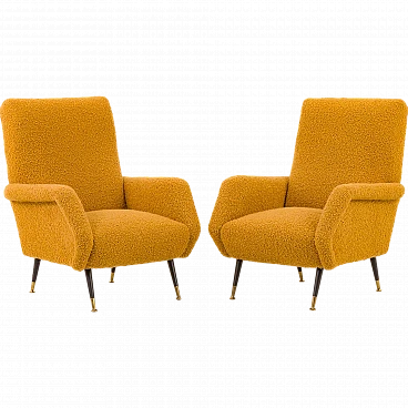 Pair of armchairs attributed to Gigi Radice for Minotti, 1950s