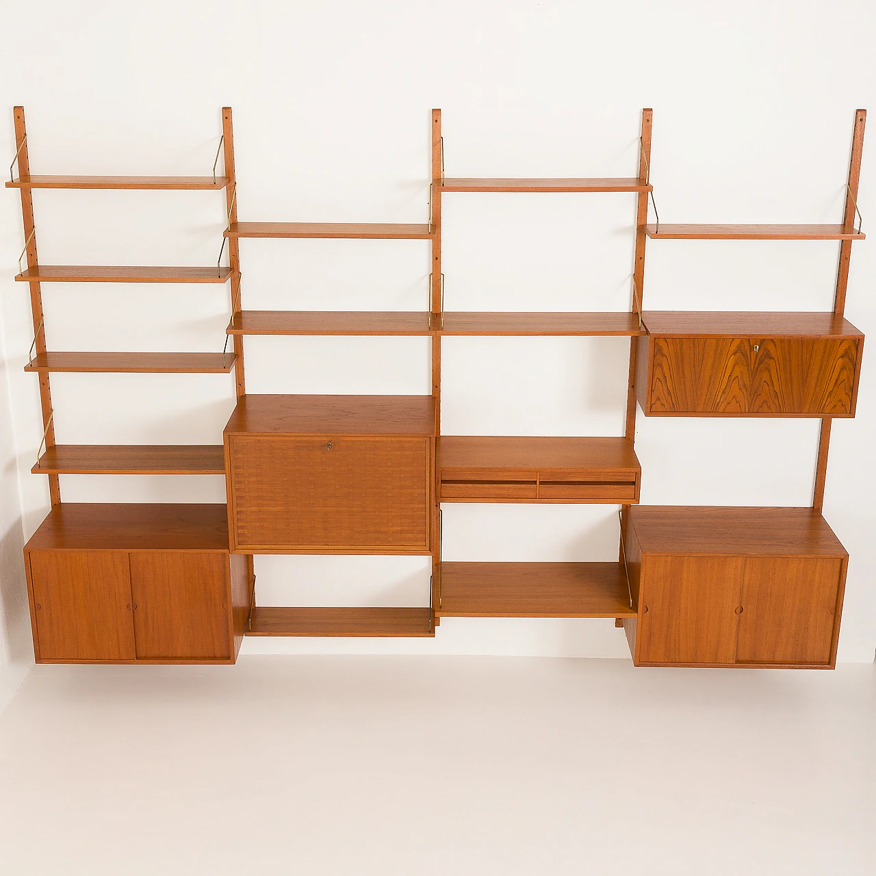 Modular teak bookcase by Poul Cadovius for Cado, 1960s 12