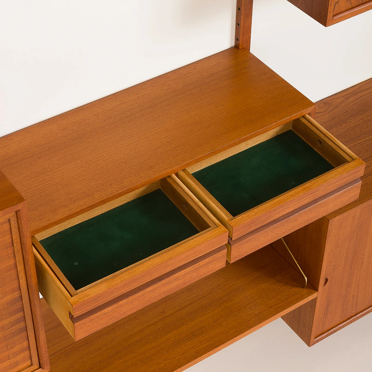 Modular teak bookcase by Poul Cadovius for Cado, 1960s 15