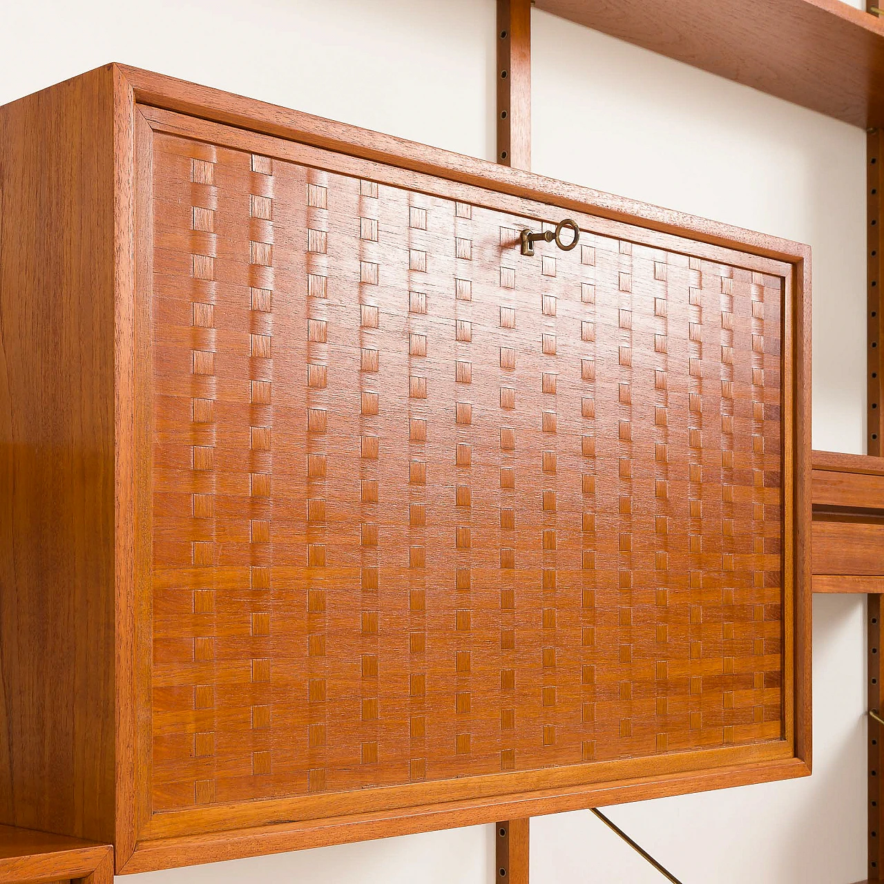 Libreria modulare in teak di Poul Cadovius per Cado, anni '60 26