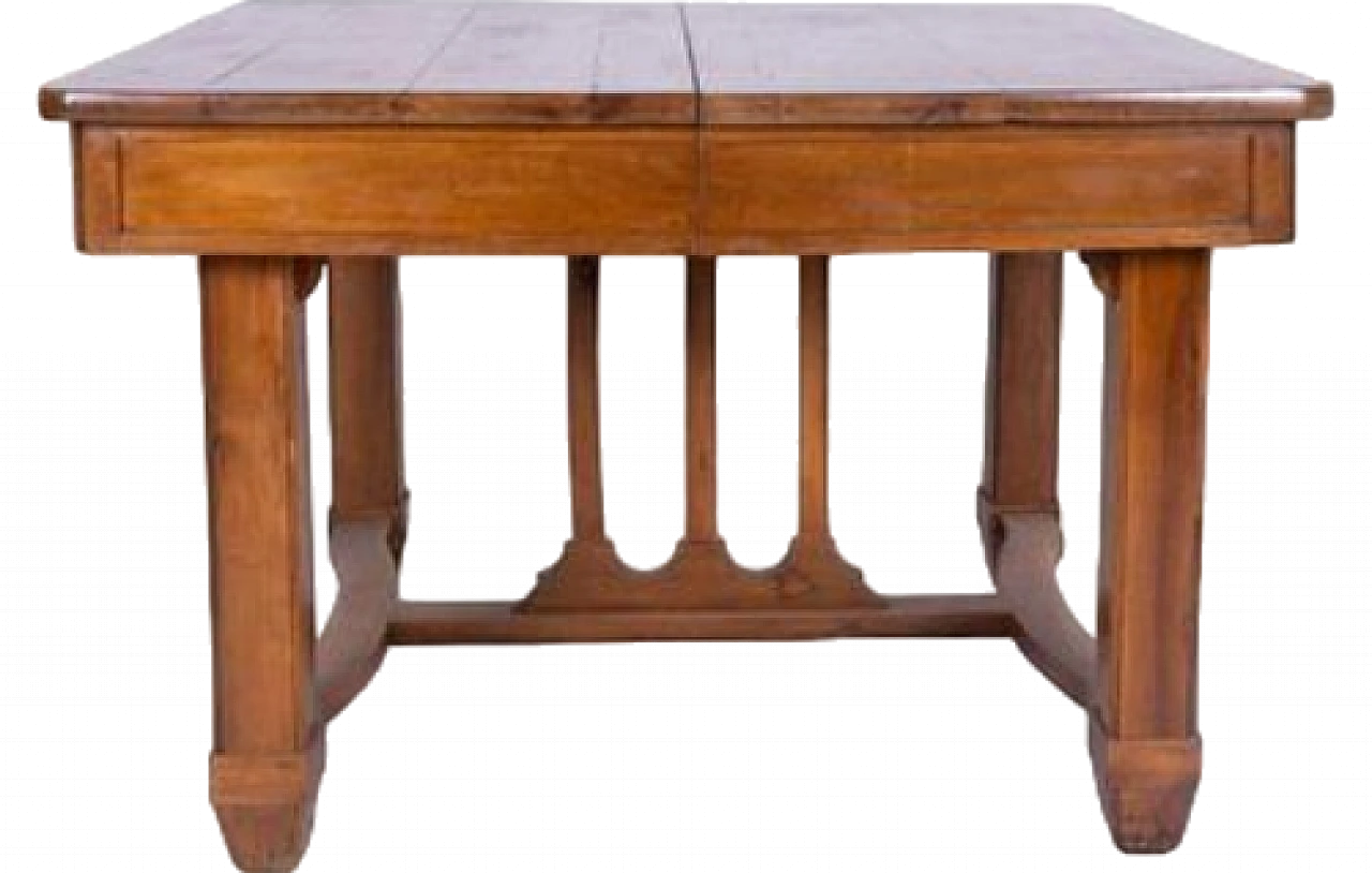 Rectangular table in wood with four legs, 2000s 8